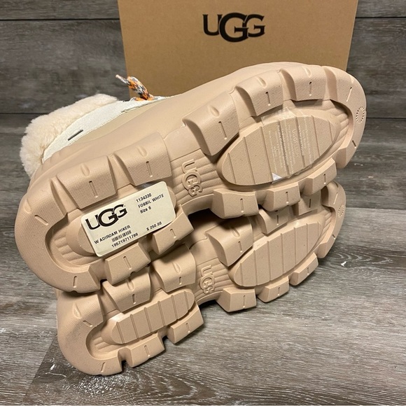 UGG | Adiroam Hiker Ankle Boots Fossil White New - Picture 8 of 13